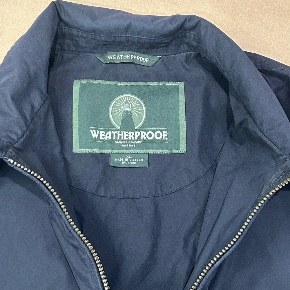 Weatherproof Black Bomber Jacket Full Zip Mens XL